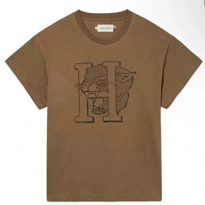 Honor The Gift Women's XXL Mascot Graphic Short Sleeve Tee Shirt Casual Brown